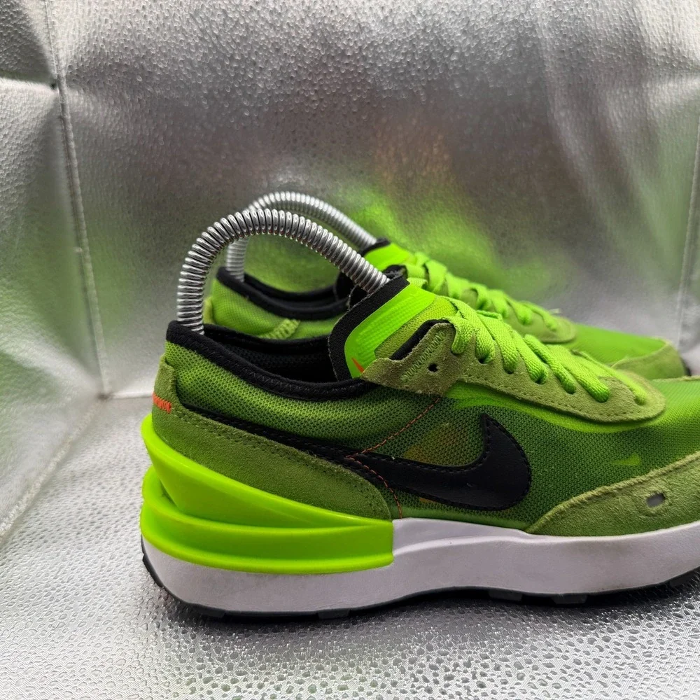 Size 4.5Y Nike‎ Waffle One Electric Green GS Low Top Kids Sneakers DC0481-300